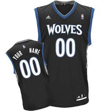 Men & Youth Customized Minnesota Timberwolves Black Jersey->customized nba jersey->Custom Jersey